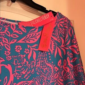Lilly Pulitzer Teal and Pink Floral Dress